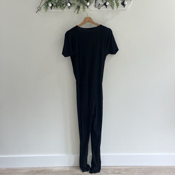 Boden Black Jersey Surplus Wrap Jumpsuit US Size 4 PP6290 - Picture 3 of 5